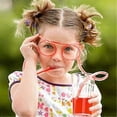 thumbnail image 2 of 2025 Funny Glasses Straws Creative DIY Drinking Straws Soft Plastic Straw Children Party, 2 of 5