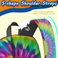 thumbnail image 5 of Purple and Yellow Tie Dye Pattern 17" School Backpacks for Teens,Waterproof Oxford Fabric,S-Shape Padded Straps for School,Travel,Hiking,Camping, 5 of 6