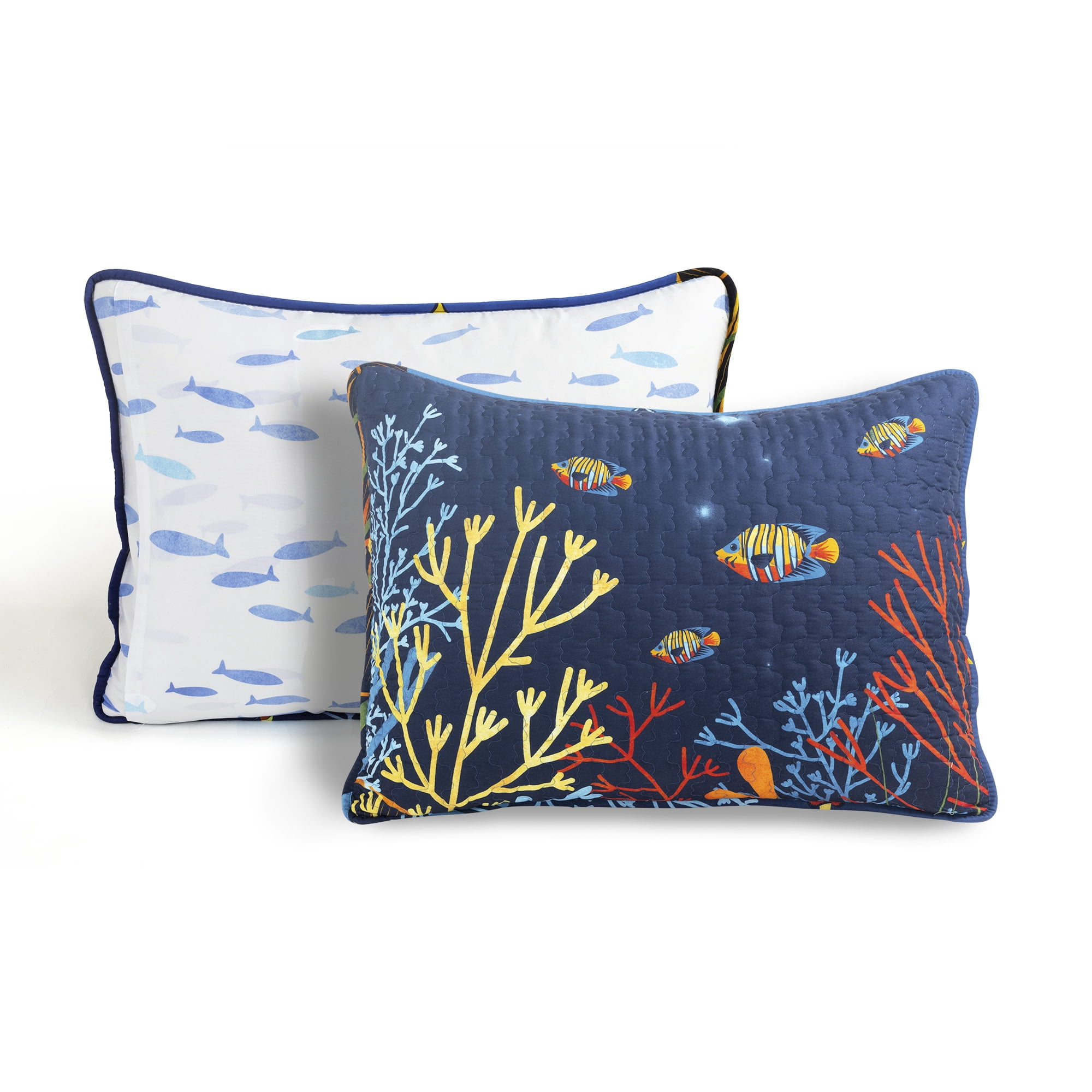 Under The Sea Quilt Navy/Multi 3Pc Set Full/Queen