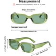 thumbnail image 4 of Rectangle Sunglasses for Women Retro Fashion Sunglasses UV 400 Protection Square Frame Eyewear, 4 of 6