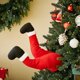 thumbnail image 4 of 2 unids Piernas de Papá Noel Vivid Xmas Santa Claus Piernas falsas Decoración de Navidad, 4 of 5
