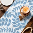 thumbnail image 3 of Table Runners 90 Inches Long Dress Scarves, Lake Blue Leaves Farmhouse Coffee/Dining/Kitchen Table Decor Table Runner for Living Room, Summer Farmhouse Botanical Boho Branch 13x90 Inch, 3 of 9