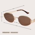 thumbnail image 5 of Livho 2025 Gafas de sol ovaladas de moda - Elegantes tonos polarizados para todos los días - Marcos de metal retro, 5 of 5