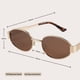 thumbnail image 5 of Livho 2025 Gafas de sol ovaladas de moda - Elegantes tonos polarizados para todos los días - Marcos de metal retro, 5 of 5