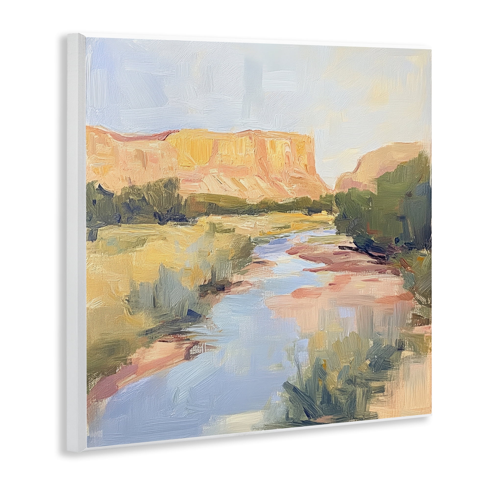 Stupell Industries Painted Plateau River Reflection Wall Plaque Art, design by Petal Prints Design