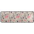 thumbnail image 5 of Dreamtimes Winter Forest Pink Elk Hallway Runner Rug 2'x6' Kitchen Rug with Rubber Backing Merry Christmas Non Slip Entryway Rug Runner Washable Soft Area Rug for Hallway Bedroom Kitchen Decor, 5 of 6