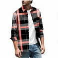 thumbnail image 2 of Awdenio Men's Clothing Button Down Shirts Checkered Print Cotton Long Sleeve Shirts Regular Fit, 2 of 5