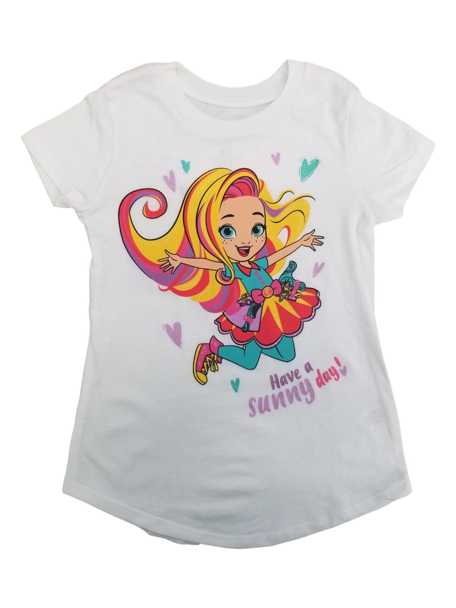 Sunny Day Toddler Girls White Glitter TShirt Tee Shirt 5T
