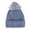 Gray, variant on CTM  Knit Winter Beanie with Cuff and Synthetic Fur Pom (Women)