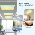 thumbnail image 6 of 3 Pack Abstract Yellow Fluorescent Light Covers for Ceiling Lights Green and White Ombre Ocean Wave Magnetic Ceiling Light Covers Overhead Light Filters for Office Classroom Home, 6 of 9