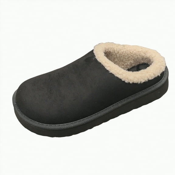 Yindaity Womens Bedroom Slippers Fuzzy Slippers for Women Winter Warm House Shoes Cozy Mini Boots for Indoor Outdoor(Black,24.99)