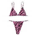 thumbnail image 2 of Hicidod Women Two Piece Thong Bikini Set Sexy Halter Triangle Swimsuit Fashion Printed String Brazilian Bathing Suits, 2 of 3