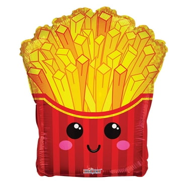 18 inch Kaleidoscope Fries Shape Foil Mylar Balloon - Party Supplies Decorations