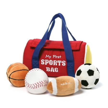 Baby GUND My First Sports Bag Stuffed Plush Playset, 5 Piece, 8"