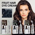 thumbnail image 2 of Crema para el cabello de frutas y verduras, natural, suave, de larga duración, que no daña el cuero cabelludo, fácil de teñir, crema para el cabello de color negro, 2 of 6