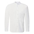thumbnail image 4 of JFTTX Toddler Boys Shirt Long Sleeve Stand Collar Button Down Shirts for Boys Solid Color Casual Tops for Kids, 4 of 4