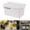 A, variant on Industrial Style Desktop Storage Box, Thickened Large Capacity Outdoor Storage Box, Car Mounted Storage with Secure Snap-On Lid, Stackable for Attic, Garage, Basement, White, 8 x 5.2 x 4.3 Inch