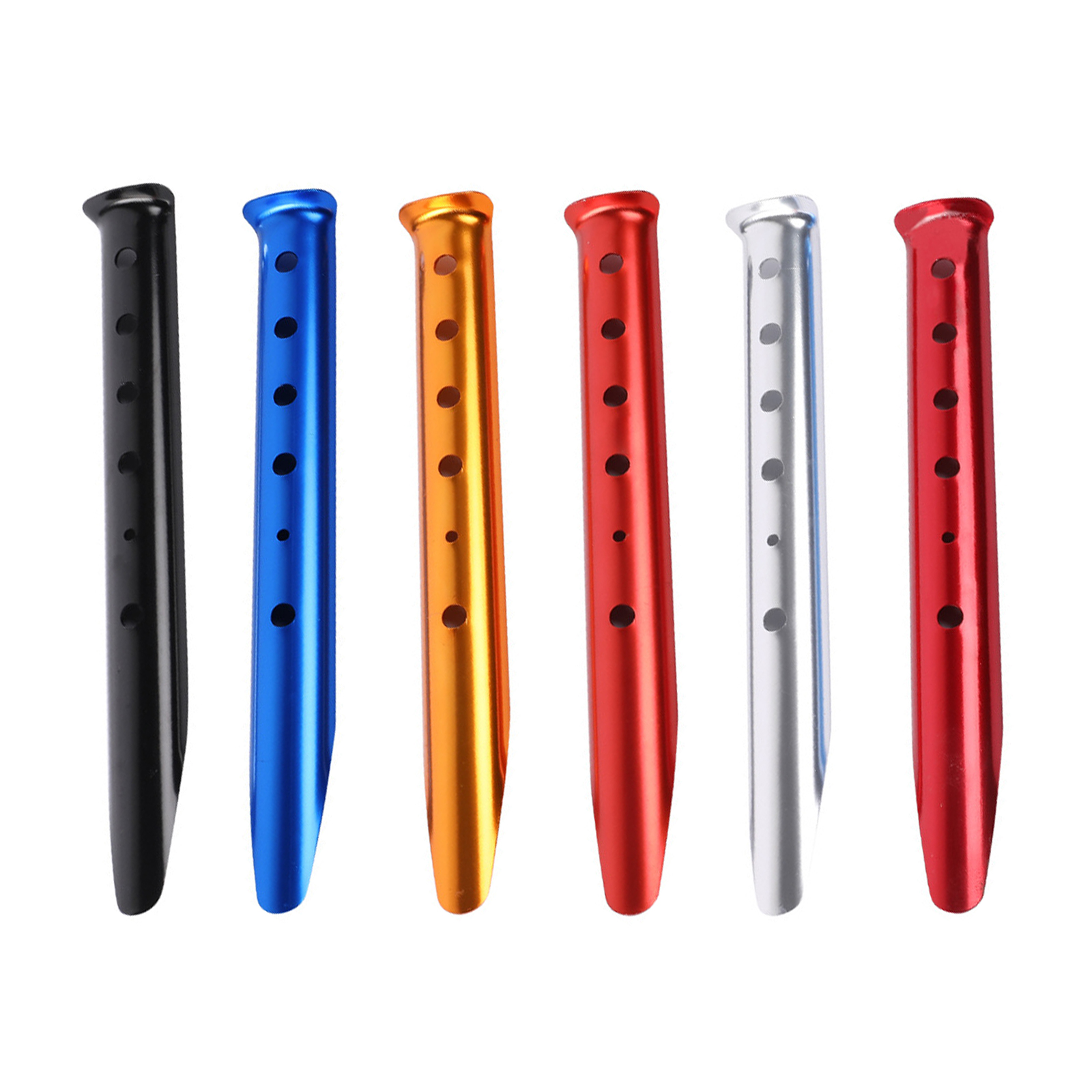 10lots Winds Resistant Stakes Portables Tent Pegs Multifunctional Beach Tent Pegs for Camping Travel and Adventure