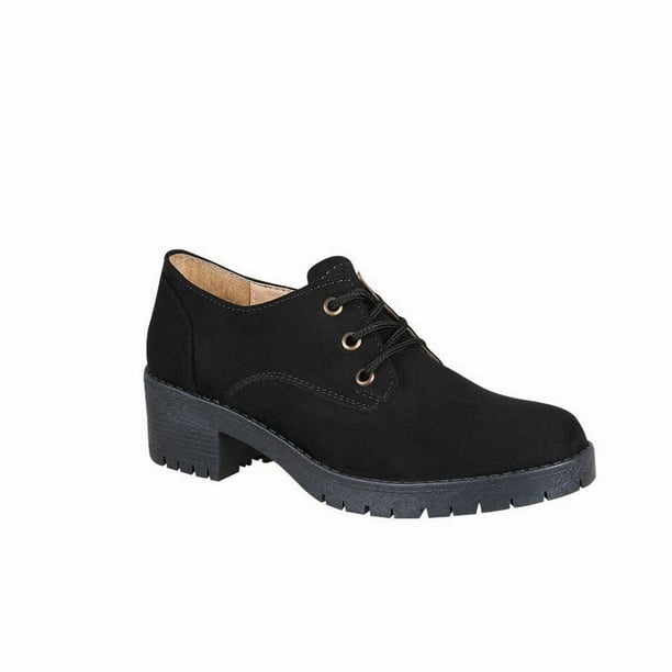 Zapato tacón cerrado Mujer Casual negro Tacón ancho Castalia Casual