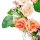 thumbnail image 4 of Corona de primavera para puerta de entrada, flores de seda, rosas, guirnalda de flores, letrero de bienvenida artificial naranja rosa, 4 of 5