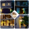 thumbnail image 7 of 2 Pack Brown Motion Sensor Outdoor Lights Wall Mount - Dusk to Dawn Exterior Light Fixture for Outside House Porch Patio Garage - Waterproof Lantern with Yard Front Motion Detector, 7 of 7