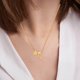 thumbnail image 4 of Collar para mujer, joyería para mujer, joyería para mujer, collar con colgante de corazón con 26 letras en inglés, cadena corta de clavícula con forma de corazón, 4 of 5