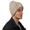 thumbnail image 4 of Women's Pompom Rock Knit Autumn Winter Beanie [One Size Fits Most], 4 of 9