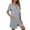 A-Light Gray777, variant on Women's Zip-Front Pocketed Sleep Romper Short-Sleeve Casual Bedtime Loungewear