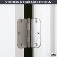 thumbnail image 4 of Ilyapa 18 Pack Brushed Nickel Hinges for Doors, 3.5 x 3.5 Inch Interior Satin Nickel Hinges Hardware, for Front Door, 5/8 Inch Radius Corners, 4 of 8