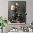 thumbnail image 4 of Gothic Skull White Rose Canvas Modern Abstract Home Bedroom Living Room Wall Decor Hanging Art, 4 of 8