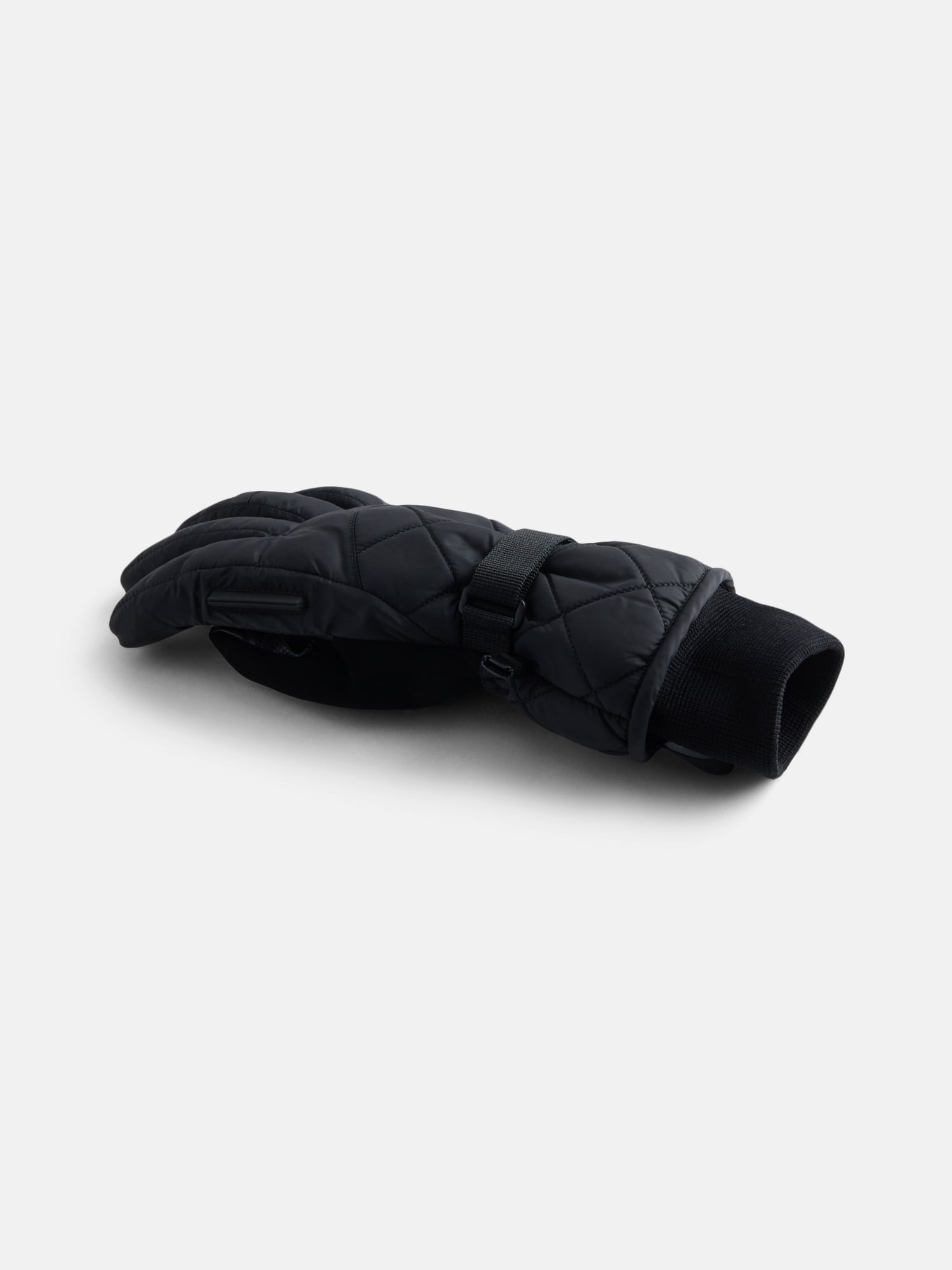 Ozark Trail Women's Quilted Tech Ski Gloves, Black Soot, Sizes L/XL