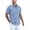 Light Blue, variant on Men's Relaxed Fit Button-Up short Shirt with Decorative Stripes - Casual and Office Wear