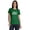 Green, variant on Womens Just Vaccinated Funny Pro-Vaccine scoop-neck T-shirt Casual Tee