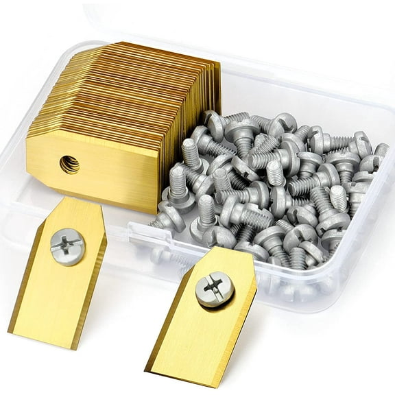 45 Replacement Blades For Robot Lawn Mowers Husqvarna/Automower/Gardena/Yardforce, Gsedaox, Stainless Steel, 0.75Mm, Gold