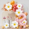 thumbnail image 2 of Set de globos para fiesta Corabsar número 2 color oro rosa de 40" con margaritas, 2 of 7