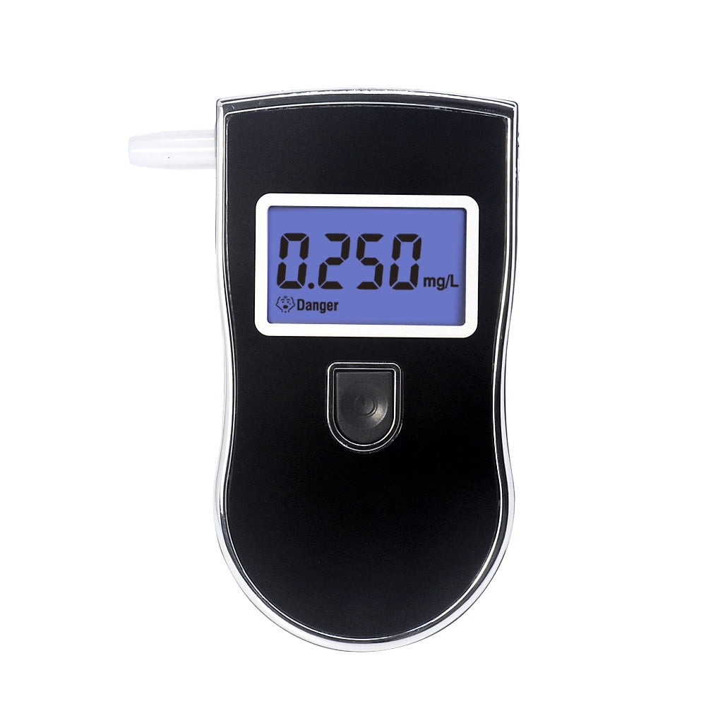 AHUIFT Alcohol Tester,Breathalyzer Portable Accurate Alcohol tester Digital LCD,USB Rechargable Breath Alcohol Tester for Personal Professional Use 10 Mouthpieces 