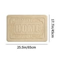 thumbnail image 3 of Fmbmuo Low Pile Bathroom Rugs Minimalist Waterproof Rectangle Bath Mat 100%Polyester 17.71x25.6in Khaki, 3 of 5