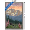 thumbnail image 3 of Lantern Press - Yellowstone National Park, Wyoming, Spring Flowers Wall Poster, 14.725" x 22.375" Framed, 3 of 5