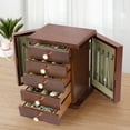 thumbnail image 5 of Kendal Wooden Jewelry Box for Women, Wooden Jewelry Organizer, 5-Layer Jewelry Organizer Box with Side Door, Jewelry Holder Organizer for Earrings, Necklaces, Rings  WJ5CSKMHT, 5 of 7