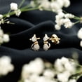 thumbnail image 6 of Rosec Jewels Natural Diamond Cat Earrings for Women - Diamond Stud Earrings - HI-SI Quality - Ready to Gift, 10K Yellow Gold, 6 of 9