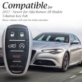 thumbnail image 6 of Vitodeco Genuine Leather Smart Key Fob Case Protector Compatible for Alfa Romeo Giulia, Stelvio, Tonale (2017 - 2025 Models) - 5-Button, Black, 6 of 6