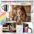 thumbnail image 2 of Stainless Steel Water Cup With Double-Layer Insulated Handle And Milk Cup, Espresso Coffee Mugs for Men & Women, Camping Cups with Handles, Rainbow, 2 of 6