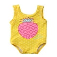 thumbnail image 1 of Baby Girls Swimsuit Flower Ruffle Bottom One-Piece Swimwear Bathing Suit Tankini, 1 of 6