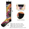 thumbnail image 3 of FORMRS Womens Knee High Socks Casual Long Thick Travel Daily Wear, 2 Pairs, Colorful Black, 3 of 6