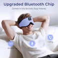 thumbnail image 5 of Sleep Mask with Bluetooth Wireless Music, Sleep Headphones with Timer, 3D Blackout Sleep Mask with Adjustable Straps for Side Sleepers, Wireless Music Eye Mask Speakers for Men Women,Purple, 5 of 8