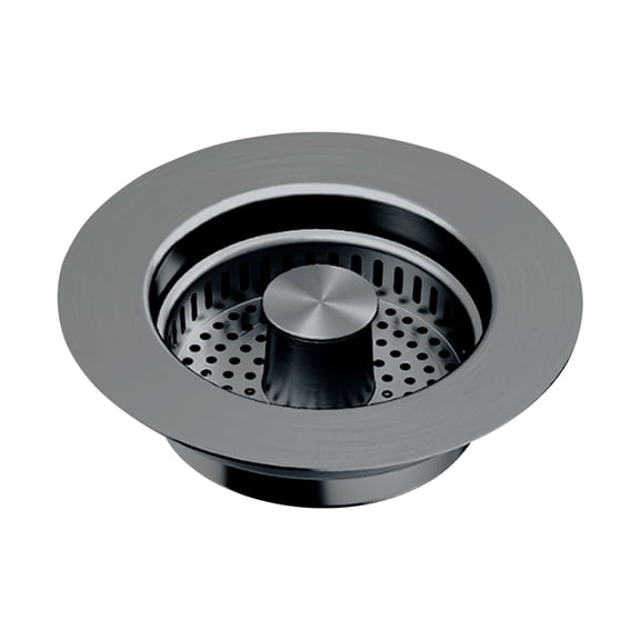 3In1 Kitchen Sink Drain Strainer & Sink Stopper, Pop Up Sink Stopper, Sink Stopper,Stainless Steel Kitchen Drain Plug & Sink Installation Parts With Anti-Clogging Basket,Kitchen Appliances,Dark Gray