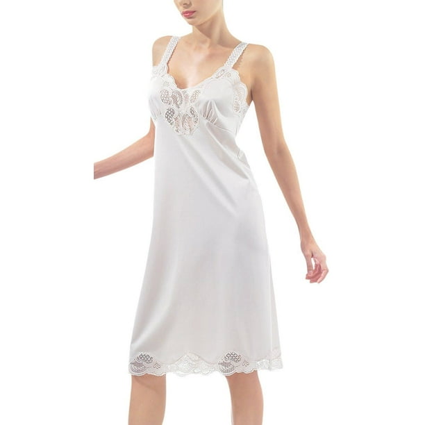 ILLUSION - Illusion Women's Nylon Full Slip With Lace Trim Adjustable ...