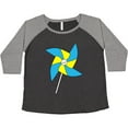 thumbnail image 3 of Inktastic Yellow and Blue Pinwheel Women's Plus Size T-Shirt, 3 of 5