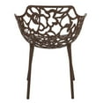 thumbnail image 4 of LeisureMod Devon Fauteuil de Salle à Manger Moderne Intérieur Extérieur en Aluminium Brun, 4 of 9