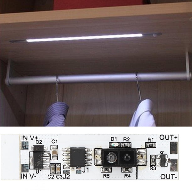 Módulo De Interruptor De Sensor De Reflexión Infrarroja, Función De Barrido Manual Para Lámpara LED Para Gabinete DC5V-12V